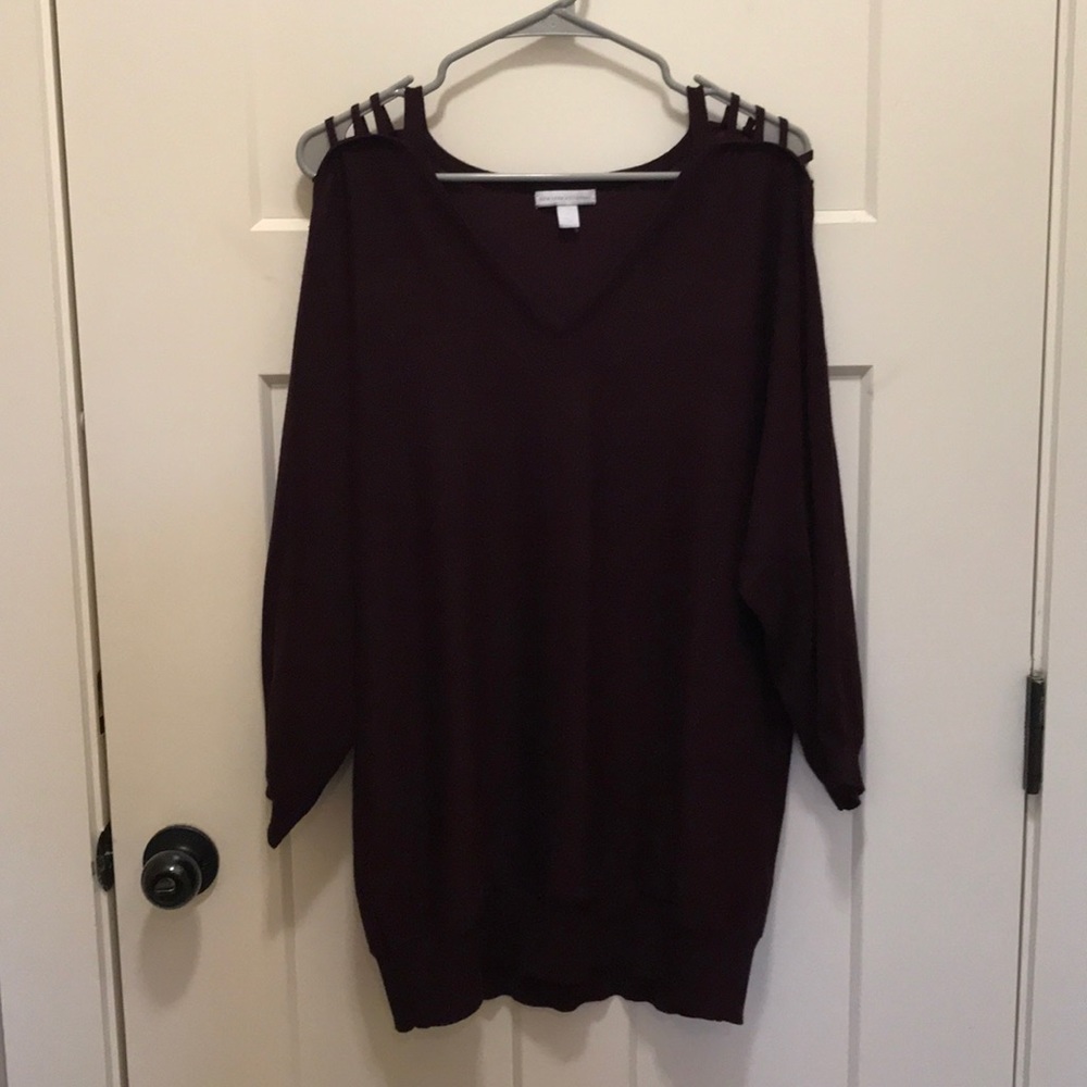 Purple dolman sleeved sweater